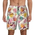 thumbnail image 1 of Fotbe Butterflies and Roses Men’s Swim Trunks Quick Dry Swim Shorts Board Shorts with Mesh Lining-Medium, 1 of 9