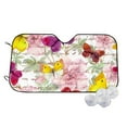 thumbnail image 1 of Fotbe Butterflies and Vintage Car Windshield Sunshade | Sun Visor Protector Front Window Shade, Keeps Out UV Rays, Keeps Your Vehicle Cool-Small, 1 of 7