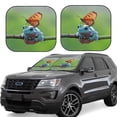 thumbnail image 1 of Fotbe Butterfly Landing On Head Dumpy Frog 2-Piece Car Windshield Sun Shade | Sun Blocker for Car Windshield | Foldable Automotive Interior Accessories for Sun Protection-Medium, 1 of 7