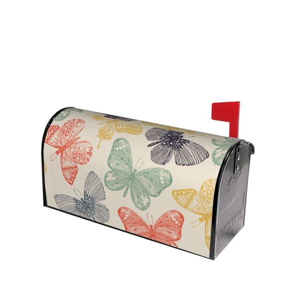 Fotbe Butterfly Mailbox Covers Post Letter Box Cover Garden Decor Standard Size-21x18 in