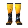 thumbnail image 1 of Fotbe Butterfly On Sunflower print Women's Men's Novelty Crew Socks Cotton Socks Knee High Socks for Walking,Running,Nurses,Pregnancy, 1 of 8