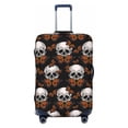 thumbnail image 1 of Fotbe Butterfly Skull Luggage Cover Protector,Suitcase Protector,Scratch and Dirt Resistant,Fits 18-32 Inch Luggage-Small, 1 of 9