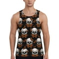 thumbnail image 1 of Fotbe Butterfly Skull Pattern Men's Quick Dry Workout Tank Top Gym Muscle Tee Fitness Bodybuilding Sleeveless T Shirt Breathable Workout Shirt-XX-Large, 1 of 9