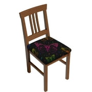 Fotbe Butterfly Square Cushion Cover,Soft Removable Washable Seat Covers For Dining Chairs