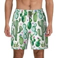 thumbnail image 1 of Fotbe Cactus Plants1 Men’s Swim Trunks Quick Dry Swim Shorts Board Shorts with Mesh Lining-3X-Large, 1 of 9