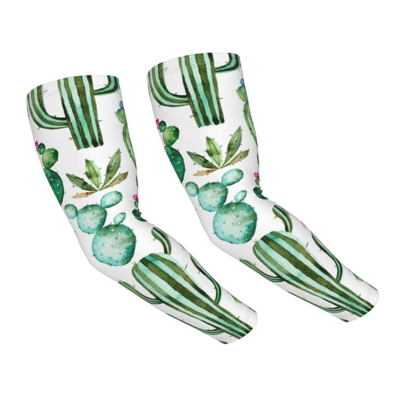 Fotbe Cactus Plants1 UV Sun Protection Arm Sleeves - Tattoo Cover Up - Basketball Arm Sleeve UPF 50 Cooling for Men Women