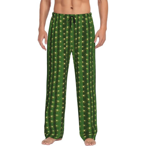 Fotbe Cactus1 Men's Pajama Pants,Sleepwear Pants,Pj Bottoms Drawstring And Pockets-XX-Large