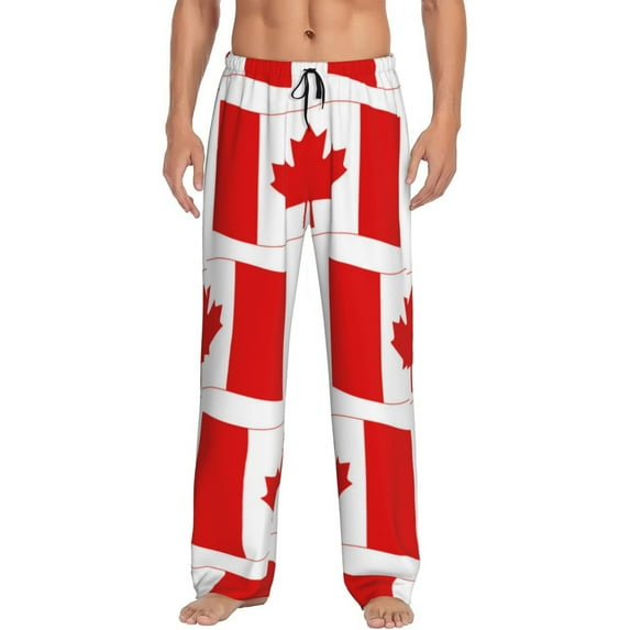 Fotbe Canada Men's Pajama Pants,Sleepwear Pants,Pj Bottoms Drawstring And Pockets-Small