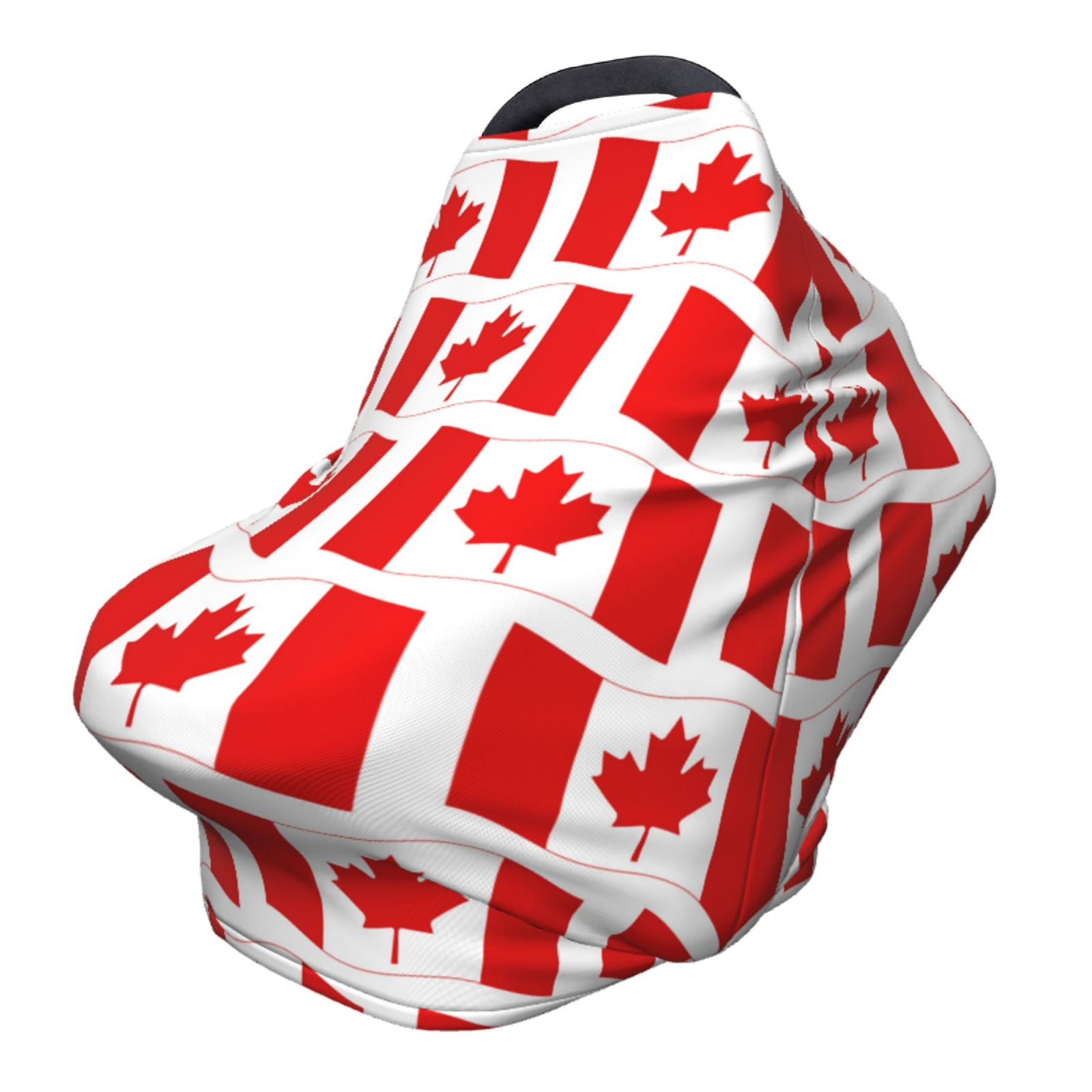 Fotbe Canada Pattern Car Seat Covers for Babies, Nursing Breastfeeding Cover Infant Carseat Canopy, Soft Stretchy Carrier Cover