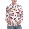thumbnail image 1 of Fotbe Caring Cow Pattern Womens Long Sleeve Hoodie, Pullover Hooded Sweatshirt, Kangaroo Pocket Hoodie with Eye-catching Drawstrings-Medium, 1 of 7