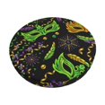 thumbnail image 1 of Fotbe Carnival Mardi Gras3 Stool Covers Round,Waterproof Round Bar Stool Covers Bar Chair Covers Washable Stool Cushion Slipcover for 12-14 Inch Chair-12 inch, 1 of 7