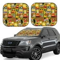 thumbnail image 1 of Fotbe Cars 2-Piece Car Windshield Sun Shade | Sun Blocker for Car Windshield | Foldable Automotive Interior Accessories for Sun Protection-Small, 1 of 7