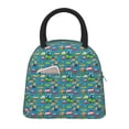 thumbnail image 1 of Fotbe Cars Transportation Pattern Lunch Bag, Insulated Lunch Box, Small Leakproof Cooler Food Lunch Containers Reusable High Capacity Lunch Tote Bags for Work, Travel, Outdoor, 1 of 1
