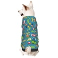 thumbnail image 1 of Fotbe Cars Transportation Print Small Dog Sweater Hoodies Pet Grey Hooded Soft Fleece Sweatshirts with Pocket Fall Winter Puppy Cat Sweaters Warm Clothes-Large, 1 of 7