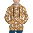 thumbnail image 1 of Fotbe Cartoon Bulldog Pattern Youth Pullover Hooded Sweatshirt, Boys Hoodie, Kangaroo Pocket Hoodie for Kids Girls -X-Large, 1 of 6