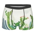 thumbnail image 1 of Fotbe Cartoon Cactus Men’s Total Support Pouch Boxer Briefs, X-Temp Cooling, Moisture-Wicking Underwear, Regular, Long-leg and Trunk-, 1 of 9