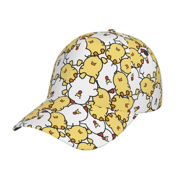 Fotbe Cartoon Chicken Classic Baseball Cap, Adjustable Snapback Hats, Outdoor Baseball Hat for Men and Women Cotton Soft