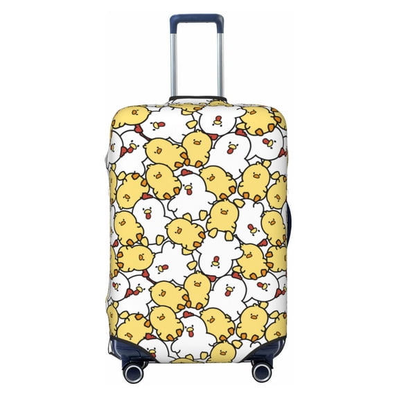 Fotbe Cartoon Chicken Luggage Cover Protector,Suitcase Protector,Scratch and Dirt Resistant,Fits 18-32 Inch Luggage-Small