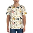 thumbnail image 1 of Fotbe Cartoon Chickens Baseball Jersey Shirt for Men and Women, Casual Short Sleeves Button Down T-Shirt-3X-Large, 1 of 9