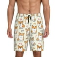 thumbnail image 1 of Fotbe Cartoon Corgi Pajama Shorts for Men, Men's Pajama Bottoms, Sleepwear,Short Pajama Pants-Large, 1 of 9