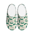 thumbnail image 1 of Fotbe Cartoon Crocodile Pattern Women's Fuzzy Curly Fur Memory Foam Loafer Slippers Indoor Outdoor Slippers Winter Home Shoes-39/40, 1 of 7
