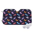 thumbnail image 1 of Fotbe Cartoon Dinosaur Car Windshield Sunshade | Sun Visor Protector Front Window Shade, Keeps Out UV Rays, Keeps Your Vehicle Cool-, 1 of 7