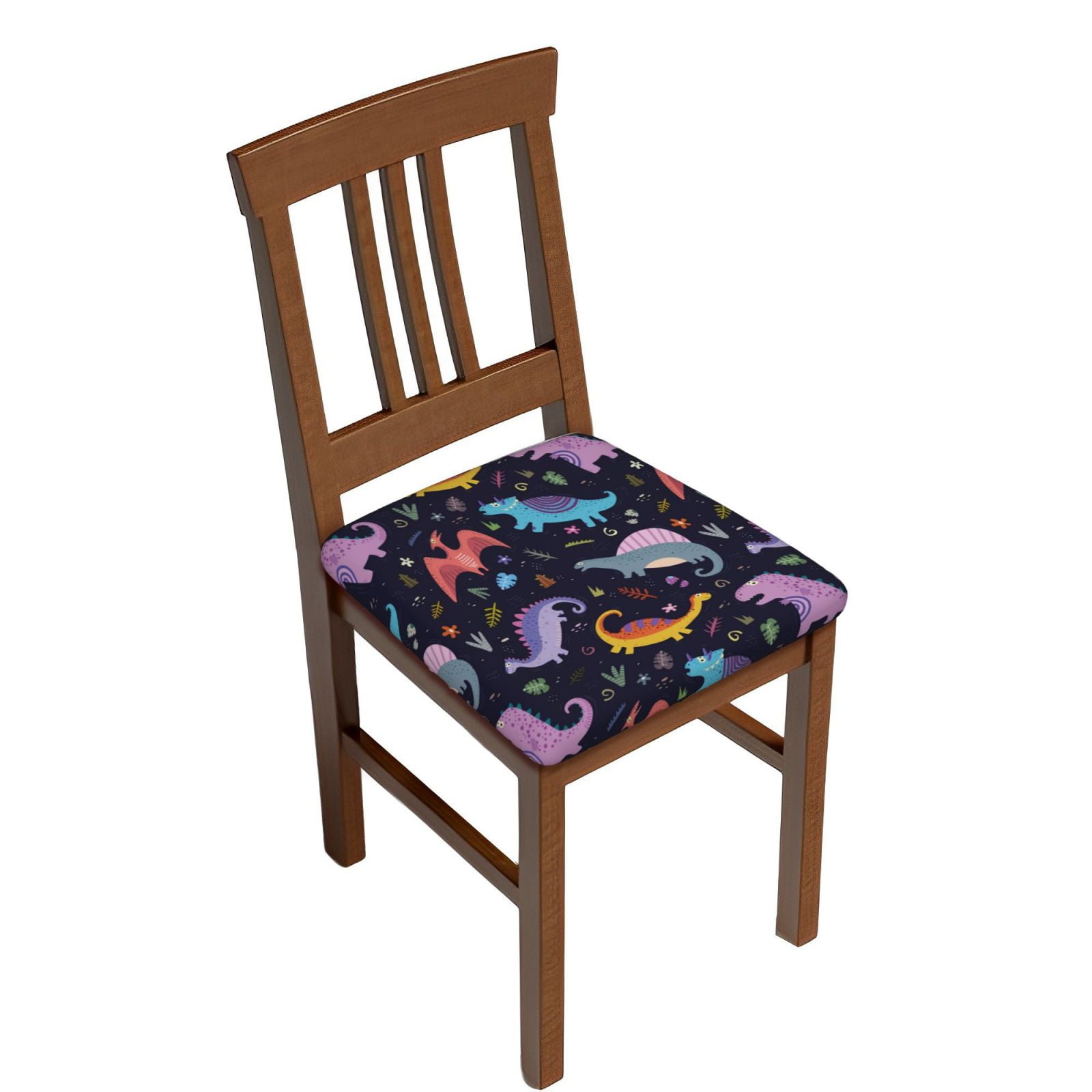 Fotbe Cartoon Dinosaur Velvet Stretch Couch Cushion Cover Plush Cushion