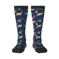 thumbnail image 1 of Fotbe Cartoon Dinosaur print Women's Men's Novelty Crew Socks Cotton Socks Knee High Socks for Walking,Running,Nurses,Pregnancy, 1 of 9