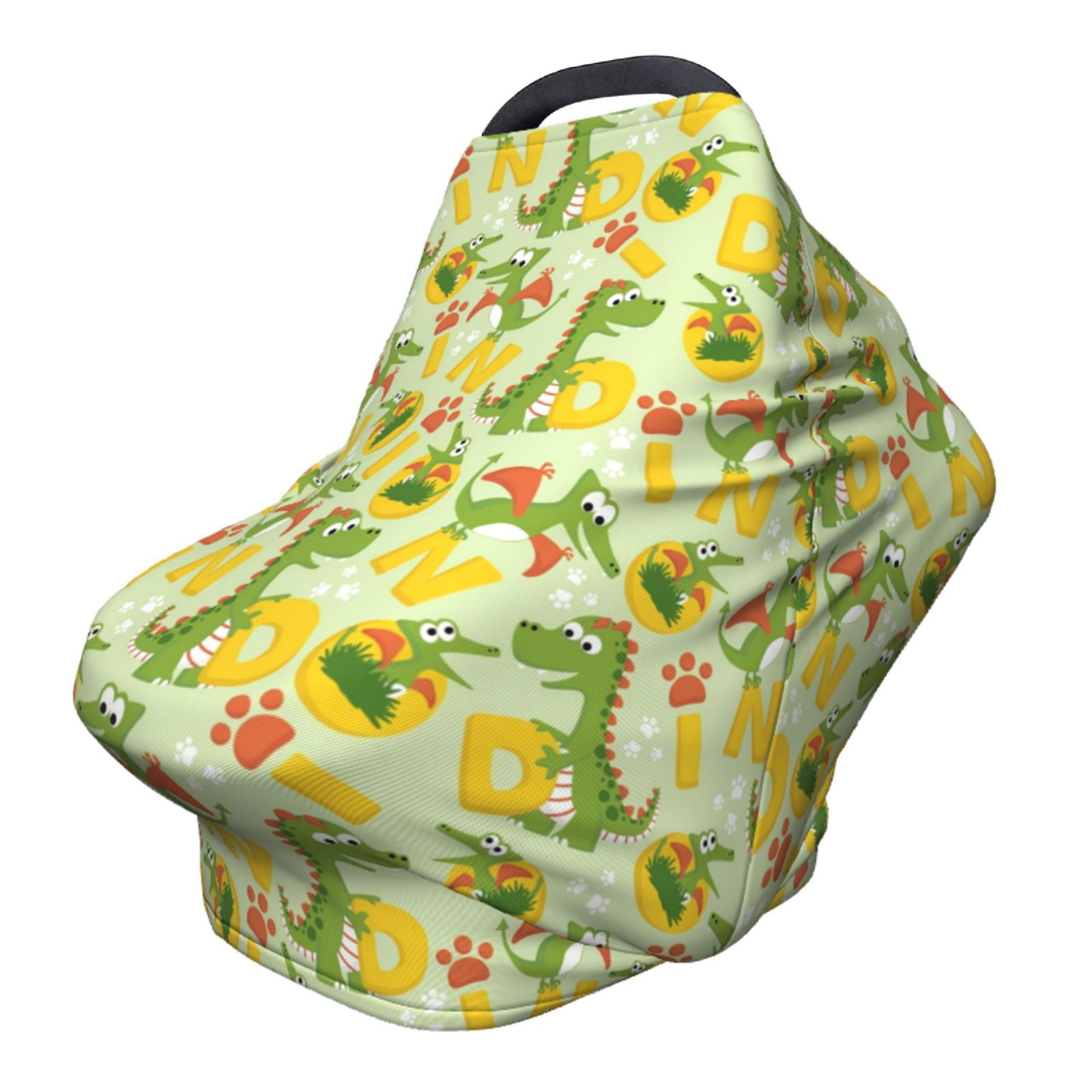 Fotbe Cartoon Dinosaurs,Cute Dinosaurs Pattern Car Seat Covers for Babies, Nursing Breastfeeding Cover Infant Carseat Canopy, Soft Stretchy Carrier Cover