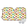 thumbnail image 1 of Fotbe Cartoon Flowers Car Windshield Sunshade | Sun Visor Protector Front Window Shade, Keeps Out UV Rays, Keeps Your Vehicle Cool-, 1 of 7