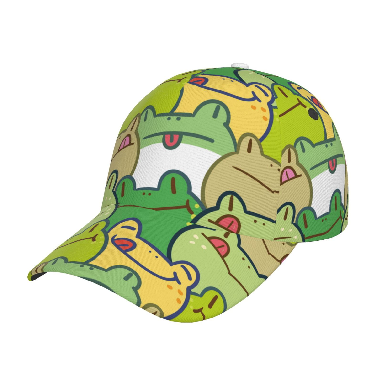 Fotbe Cartoon Frog Baseball Cap, Cartoon Frog Print Dad Hat,Outdoor Hat