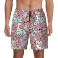 thumbnail image 1 of Fotbe Cartoon Hearts Men’s Swim Trunks Quick Dry Swim Shorts Board Shorts with Mesh Lining-Large, 1 of 9