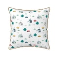 thumbnail image 1 of Fotbe Cartoon House Car Pattern Velvet Decorative Throw Pillow Covers with Elegant Piping, Soft Plush Cushion Cover for Sofa, Bed, Car, Office-20"x20", 1 of 8