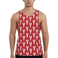 thumbnail image 1 of Fotbe Cartoon Lobster Pattern Men's Quick Dry Workout Tank Top Gym Muscle Tee Fitness Bodybuilding Sleeveless T Shirt Breathable Workout Shirt-X-Large, 1 of 9