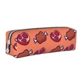 thumbnail image 1 of Fotbe Cartoon Meat Pattern Leather Pencil Case, Pencil Pouch with Durable Zipper, Compact and Stylish Organizer for Stationery, Art Supplies, Travel Essentials, 1 of 7
