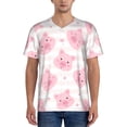 thumbnail image 1 of Fotbe Cartoon Pig Baseball Jersey Shirt for Men and Women, Casual Short Sleeves Button Down T-Shirt-4X-Large, 1 of 9