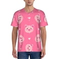 thumbnail image 1 of Fotbe Cartoon Pigs and Hearts Baseball Jersey Shirt for Men and Women, Casual Short Sleeves Button Down T-Shirt-4X-Large, 1 of 9