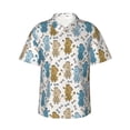 thumbnail image 1 of Fotbe Cartoon Poodle Dog Hawaiian Shirt for Men Unisex Summer Beach Casual Short Sleeve Cotton Linen Button Down Shirts-X-Large, 1 of 9