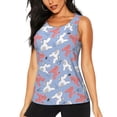 thumbnail image 1 of Fotbe Cartoon Poodle Dog Womens Loose Fit Casual Flowy Slim-Fit Tank Tops Athletic Round Neck Trendy Sleeveless Summer Tops for Gym and Yoga-Medium, 1 of 9