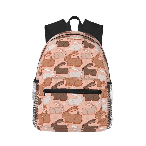 Fotbe Cartoon Rabbit Lightweight Casual Laptop Backpack for Men and Women, Daily use Waterproof backpack, Backpack for College