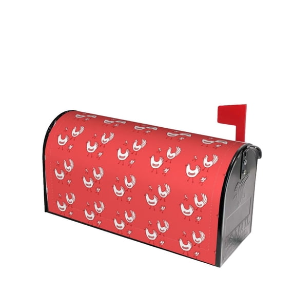 Fotbe Cartoon Rooster Mailbox Covers Post Letter Box Cover Garden Decor Standard Size-21x18 in