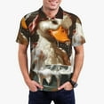 thumbnail image 1 of Fotbe Cartoon Scottish Duck Pattern Men’s Golf Polo Shirt – Breathable Performance Golf Shirt with Button-Down Collar-X-Large, 1 of 6