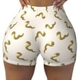 thumbnail image 1 of Fotbe Cartoon Snake Seamless Shorts, Womens Workout Shorts High Waist Stretch Booty Short for Gym/Yoga/Running/Biking-Large, 1 of 9