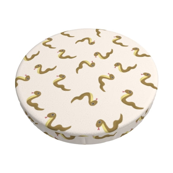 Fotbe Cartoon Snake Stool Covers Round,Waterproof Round Bar Stool Covers Bar Chair Covers Washable Stool Cushion Slipcover for 12-14 Inch Chair-