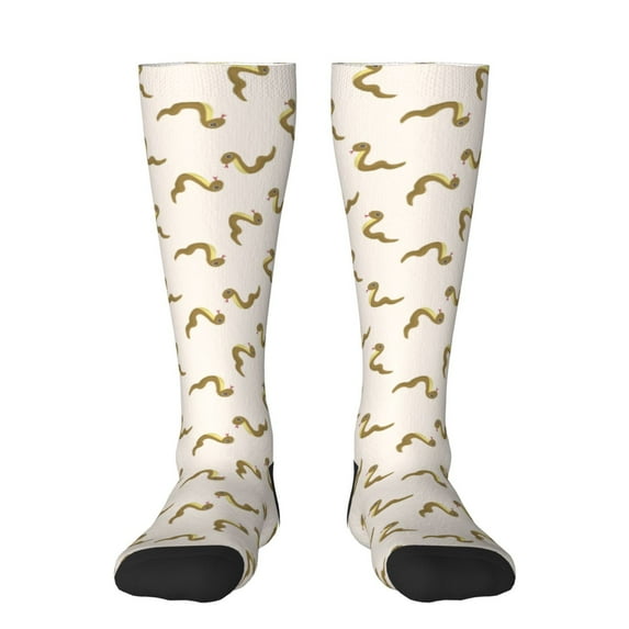 Fotbe Cartoon Snake print Women's Men's Novelty Crew Socks Cotton Socks Knee High Socks for Walking,Running,Nurses,Pregnancy