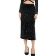 thumbnail image 1 of Women’s Sequin Velvet Skirt Elastic High Waist Split Hem Night Out Party Maxi Skirt Can Can Skirt Swim Skirts for Women Tennis Skirt Long Pencil Skirts for Women Skirts Pants plus Size Skirts for, 1 of 3