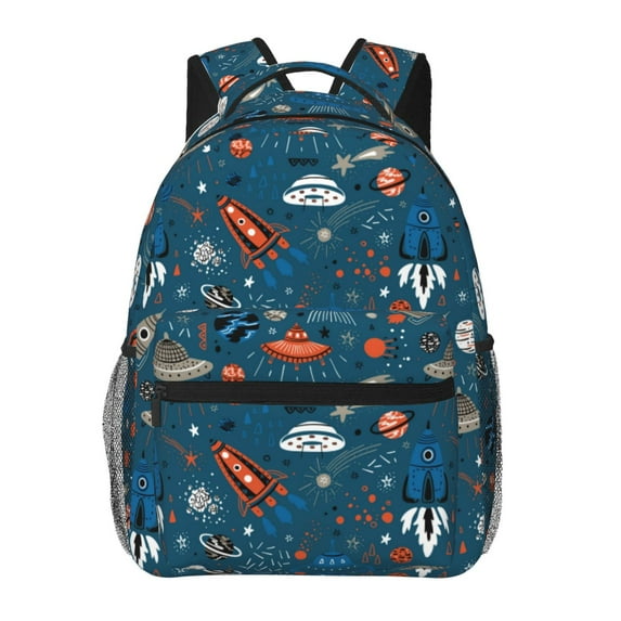 Fotbe Cartoon Space1 Pattern Casual Backpack for School, Travel, and Outdoor Activities - Durable, Lightweight, and Comfortable