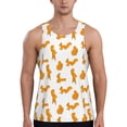 thumbnail image 1 of Fotbe Cartoon Squirrel Pattern Men's Quick Dry Workout Tank Top Gym Muscle Tee Fitness Bodybuilding Sleeveless T Shirt Breathable Workout Shirt-Medium, 1 of 9
