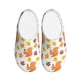 thumbnail image 1 of Fotbe Cartoon Squirrel Pattern Women's Fuzzy Curly Fur Memory Foam Loafer Slippers Indoor Outdoor Slippers Winter Home Shoes-39/40, 1 of 7