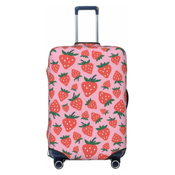 Fotbe Cartoon Strawberry Luggage Cover Protector,Suitcase Protector,Scratch and Dirt Resistant,Fits 18-32 Inch Luggage-X-Large